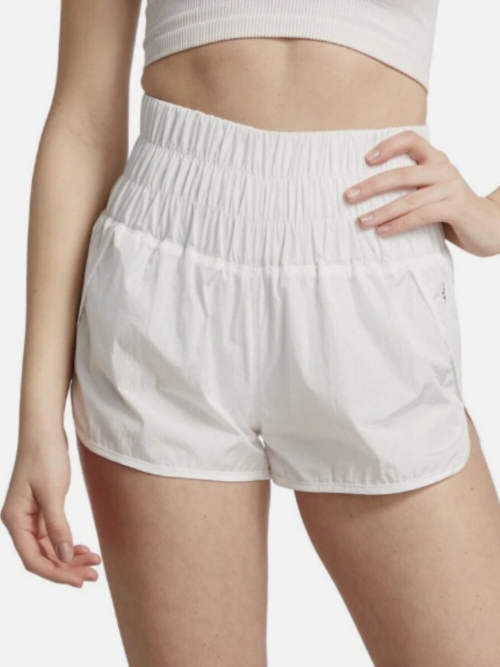 FP Movement by Free People Women's The Way Home High-Rise Shorts White Size XS